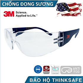 Kính bảo hộ 3M 2720 kính chống bụi chống tia UV, mắt kính chống đọng sương (trắng trong)