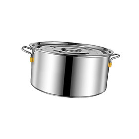 Cater Stew Soup Boiling Pan Composite Bottom Stockpot Brine Bucket Oil Bucket Easy to Clean Multipurpose Cooking Pot for Canteens Commercial