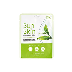 Hình ảnh Mặt nạ sáng da, ngừa mụn ISK SungKin GREEN TEA SHEET MASK 23ml - Hàn Quốc Chính Hãng