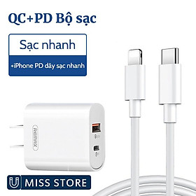 Hình ảnh Bộ sạc nhanh Remax RP-U37, 2 cổng USB tích hợp QC3.0 và PD 18W - Hàng Chính Hãng