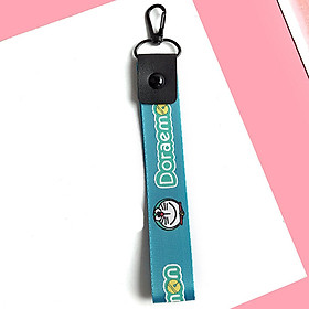 Móc khóa dây Strap dây vải DAY-DT-Doraemon dây xanh dương
