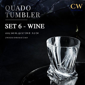 Bộ Ly Cốc Pha Lê Tiệp Dùng Cho Whisky – Ly Shot Crystalite Bohemia Quadro 55ml
