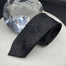 Cà vạt màu đen nhiều họa tiết tùy chọn lịch lãm 6cm cho nam Giangpkc