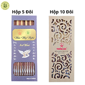 Đũa Gỗ Cẩm Lai Cẩn CAO CẤP Các Loại - Đồ Gỗ Nhà Bếp Thương Hiệu Trường Sơn (10 Đôi / Hộp)