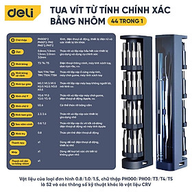 Mua Bộ tuốc nơ vít 44 in 1 Deli  Cao Cấp Tua vít từ tính Sửa điện thoại  Máy tính  Ổ điện