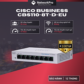 Switch Cisco Business CBS110-8T-D-EU Hàng Chính Hãng | 08 Port GE