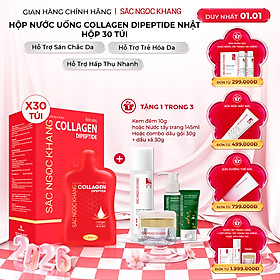 Nước uống đẹp da Collagen Dipeptide Sắc Ngọc Khang tinh khiết nhập khẩu từ Nhật Bản, đạt chuẩn hàm lượng hấp thụ nhanh & vượt trội giúp trẻ hóa làn da - săn chắc và sáng mịn