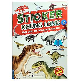 Sách - Sticker khủng long: Phát triển trí thông minh cho trẻ 2 (8 trang sticker dán hình)