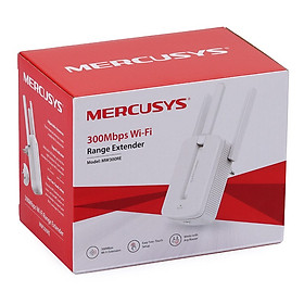 Bộ kích sóng, mở rộng Wifi cắm ổ điện Mercusys 300RE 03 râu (Trắng)