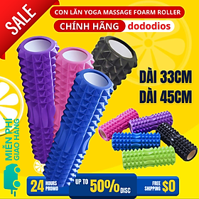 Foam Roller - Con lăn Matxa tập Gym, Yoga, giãn cơ - Hàng chính hãng dododios - 33cm Mau Tim