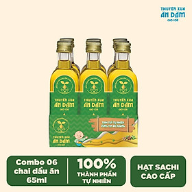 Combo 6 chai Dầu Sachi Nguyên chất Thuyền Xưa Ăn Dặm cho con 65ml