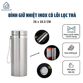 Bình Giữ Nhiệt Inox 304 Đựng Nước, Có Lõi Lọc Trà Và Dây Treo 1200ml Giữ Nhiệt Lâu Tốt Trên 15H- Hàng Chính Hãng MINIIN