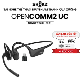 Tai nghe Bluetooth truyền âm thanh qua xương Shokz OPENCOMM2/OPENCOMM2 UC - Hàng Chính Hãng - OPENCOMM 2 UC