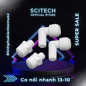 Co nối nhanh ren ngoài 13/17/21 ra dây 6 hoặc ren ngoài 13/17/21 ra dây 10 dùng trong máy lọc nước - Hàng chính hãng