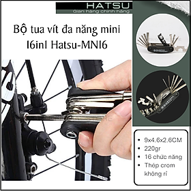 Bộ tua vít đa năng mini 16in1 Hatsu-MN16, Cờ lê đa năng/ tô vít đa năng 