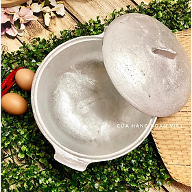 Mua Nồi Gang Đúc Kho Thịt Cá S5 - 25 cm. Đúc thủ công nguyên khối bằng khuôn cát  đậm chất XƯA. Chuyên phục vụ Sp Gia dụng 