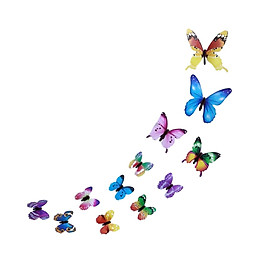 12Pcs 3D Luminous Butterfly Wall Stickers PVC for Corridor Party Living Room