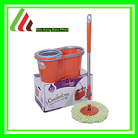 Bộ lau nhà megahome Comfort Mop X2 xô 15L lồng xoay inox mạnh mẽ với cây lau xoay 360 tự vắt đa năng siêu tiện lợi