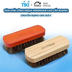 Hình ảnh Bàn chải đánh giày làm từ lông ngựa Horsehair cao cấp XIMO cỡ vừa (XBCDG01)