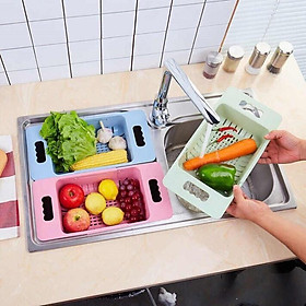 KHAY, RỔ GÁC BỒN RỬA BÁT GẤP GỌN THÔNG MINH - CÓ THỂ ĐIỀU CHỈNH KÍCH THƯỚC