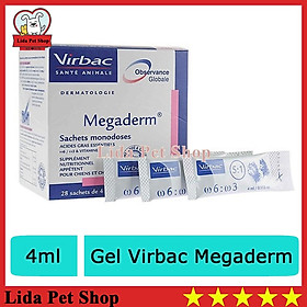 Hình ảnh Gel Dinh Dưỡng Virbac Megaderm Giúp Mượt Lông, Da Và Giảm Ngứa Chó Mèo, Gói 4ml