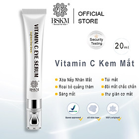 BSKM Vitamin C Serum Mắt Giảm Quầng Thâm Giảm Nếp Nhăn Mắt Với Đầu Massage Nâng Tông Màu Da Serum 20Ml