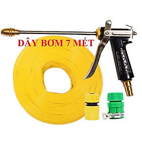 Mua Bộ dây vòi xịt nước rửa xe  tưới cây . tăng áp 3 lần  loại 7m  10m 206318 đầu đồng cút + tặng mở chai