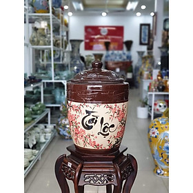 Mua Hũ đựng gạo tài lộc hình con hạc gốm sứ Bát Tràng loại 25Kg