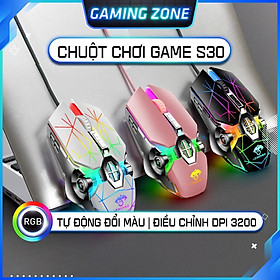 Mua Chuột chơi game có dây S30 PRO LED RGB 7 màu cực đẹp  dây siêu bền  phần mềm chỉnh DPI
