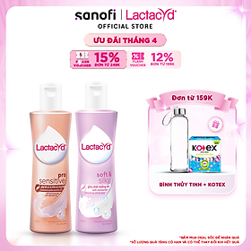 Bộ Dung Dịch Vệ Sinh Phụ Nữ Lactacyd Soft & Silky Dưỡng Ẩm 250ml + Pro Sensitive Cho Da Nhạy Cảm 250ml