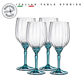 Mua Bộ 4 ly rượu thủy tinh uống vang cao cấp Florian 533ml màu xanh - Bormioli Rocco - Italy