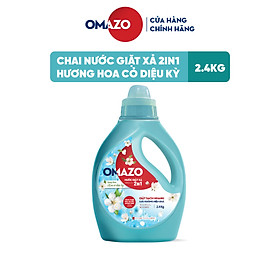 Chai Nước Giặt Xả Omazo Đậm Đặc Hương Hoa Cỏ Diệu Kỳ 2.4kg