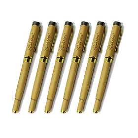 Bút gỗ bi nước cap cấp - combo 6 cây - Khắc chữ Kính tặng 