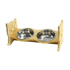 Raised Cat Food Bowl Pet Feeding Dish Durable Stable Dog Bowl for Small Dogs