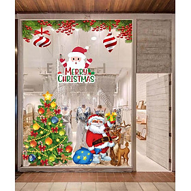 DECAL TRANG TRÍ NOEL - DECAL DÁN KÍNH - DECAL ÔNG GIÀ NOEL CÓ SẴN KEO, DỄ DÁN, DỄ LỘT,DỄ LAU CHÙI,KHÔNG THẤM NƯỚC