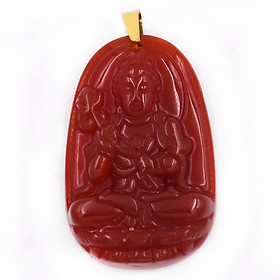 Mặt Phật Đại Thế Chí Bồ Tát thạch anh đỏ 3.6cm - Phật bản mệnh tuổi Ngọ