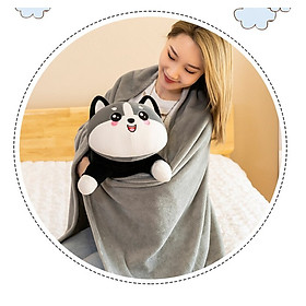 Gấu bông Husky ôm ngủ mèo cute đáng yêu cho bé size 120cm