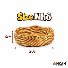 Rổ Đựng Trái Cây, Đồ Khô Chất Liệu Mây Tre Đan Thủ Công, Giỏ Đựng Đồ Decor Nhà Ăn, Phòng Khách