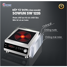 BẾP TỪ ĐƠN CÔNG NGHIỆP SOWUN SW 1235 hàng chính hãng