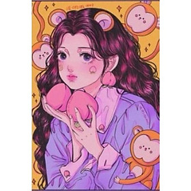 Mua Bộ tranh đính đá 5D tự làm hình cô gái hoạt hình size 30*40cm