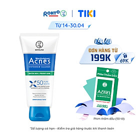 Sữa rửa mặt dưỡng trắng dạng kem Acnes Whitening+ Cleanser 100g