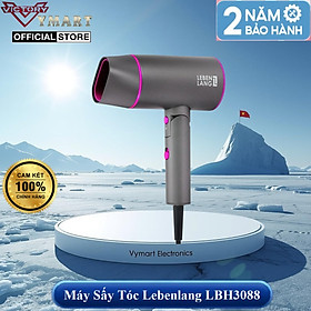 Lebenlang - Máy sấy tóc gấp gọn, 2 chiều nóng lạnh với công suất 2100W, chống xơ rối tóc, model LBH3088P - hàng chính hãng