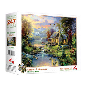 Tranh xếp Hình Tia Sáng Chiều Về Bên Sông (247 Mảnh Ghép)