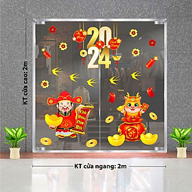 Mua DECAL TRANG TRÍ TẾT 2024 CHO CỬA HÀNG THỜI TRANG