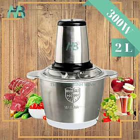 Mua Máy Xay Thịt Đa Năng Cối 2L Inox 304   4 Lưỡi Dao Thép Không Gỉ Say Sinh Tố Thịt  Cá  Rau Củ Hoa Quả - ABM