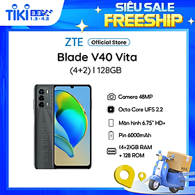 Mua Điện thoại ZTE Blade V40 Vita (ZTE 8045) - MH giọt nước HD+ 6.75  - Pin 6000 mAh sạc nhanh 22.5W -  Bộ nhớ mở rộng (4+2)GB - Hàng chính hãng