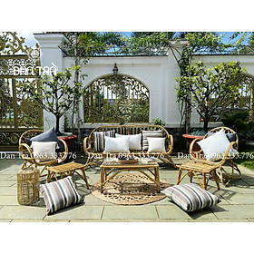 Mua Bộ Bàn Ghế Mây Sofa Mào Gà - 100% Mây Tự Nhiên - Nội Thất Mây Tre Thư Giãn Phòng Khách