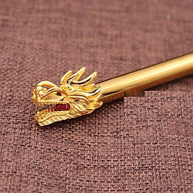 Mua Thước Tầm Long Đầu rồng đồng mạ vàng - Gậy tầm long cao cấp