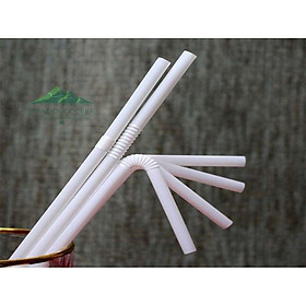 Mua 1 bịch ống hút sữa  ống hút nước dừa bẻ cong được