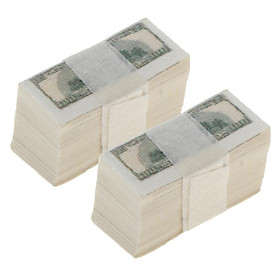 2 Bundle 1/12 Dollhouse Miniatures Money Bank Notes Exquisitely for  A.